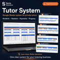 Tutor System | Google Sheets Template for Private Tutors