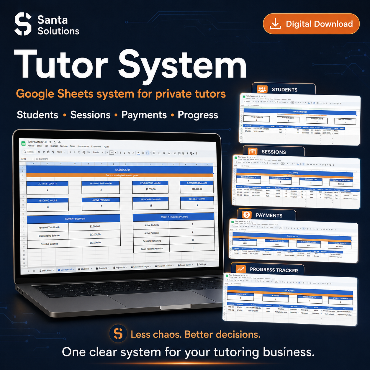 Tutor System | Google Sheets Template for Private Tutors