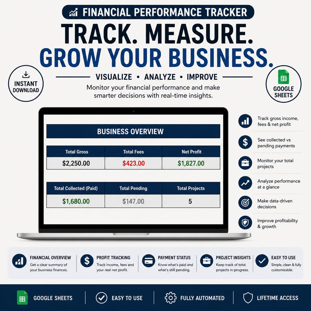 Side Income & Project Profit Tracker | Google Sheets Template
