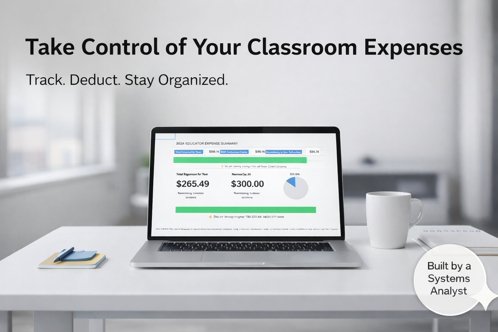 Teacher Expense Tracker for Classroom Supplies | Stop Losing Money & Maximize Tax Deductions